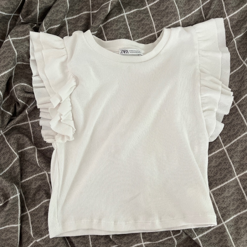 zara ruffle top